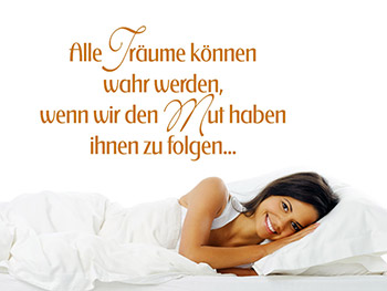 Wandtattoo Alle Träume könne wahr werden...