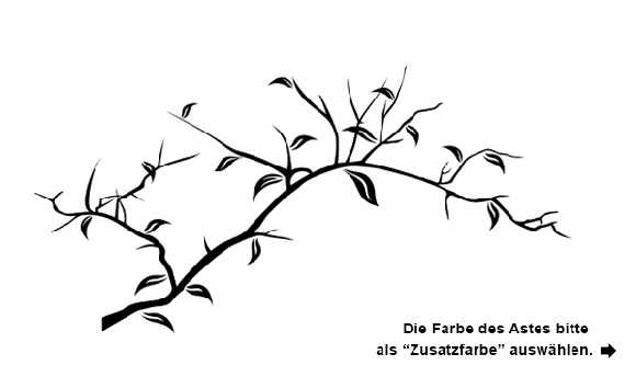 Wandtattoo Zweig mit Lilien Blten Motivansicht