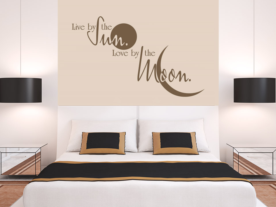 Wandtattoo Live by the sun... Wandtattoo Schlafzimmer Wandtattoos