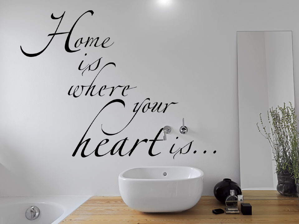 Wandtattoo Home is where your heart is...