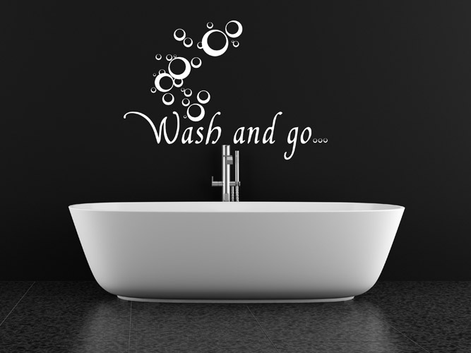 Wandtattoos für badezimmer: wandtattoo badezimmer mit design ...