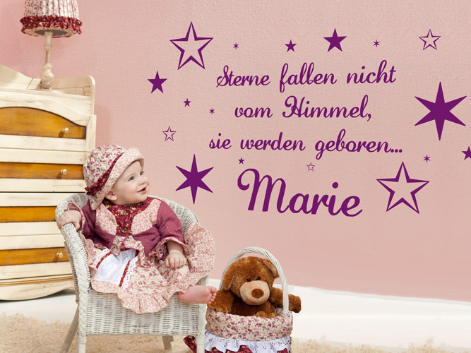 Schner Wandtattoo Spruch frs Kinderzimmer