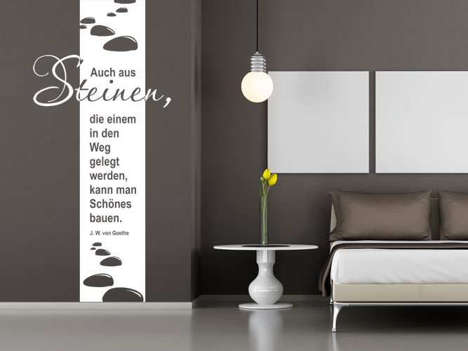 Goethe Spruch als Wandtattoo Banner