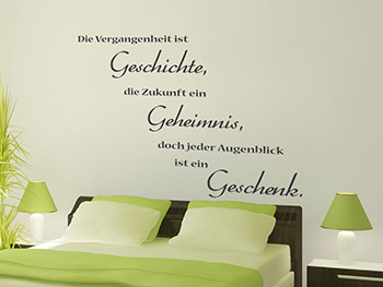 Wandtattoo Vergangenheit und Zukunft | Wandtattoo.com