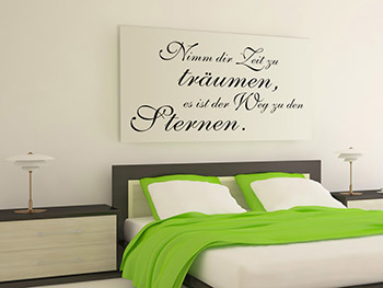 Wandtattoo Trumen als Wanddeko ber dem Bett