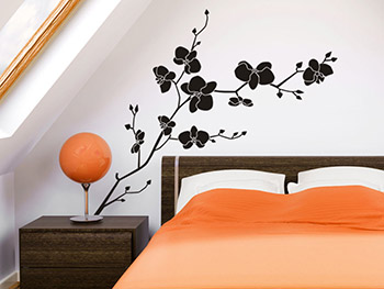 Wandtattoo Orchidee Schlafzimmer