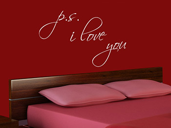 p.s. i love you Wandtattoo in wei