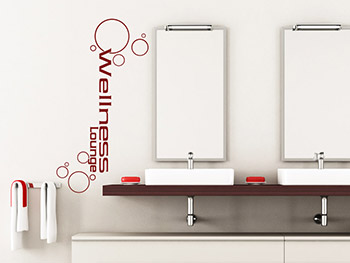 Wandwort Wellness Lounge in alternativer Anordnung
