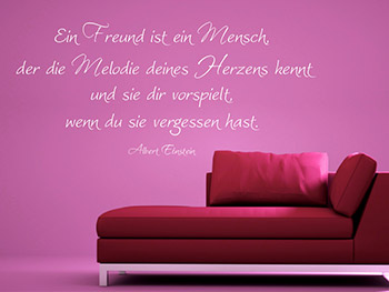 Wandtattoo Zitat Ein Freund ist... in wei