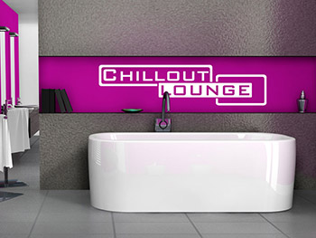 Chillout Lounge Wandtattoo als topmoderne Deko im Bad