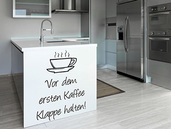 Wandtattoo Vor dem ersten Kaffee... im Kchenbereich