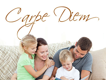 Carpe Diem Wandsticker in Farbe
