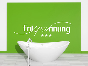 Entspannung Wandtattoo ber der Badewanne
