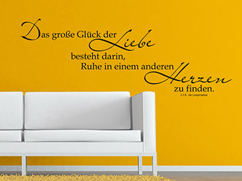 Wandtattoo Das groe Glck... dekorativ im Wohnzimmer