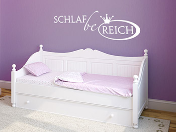 Wandwort Schlafbereich mit Krnchen