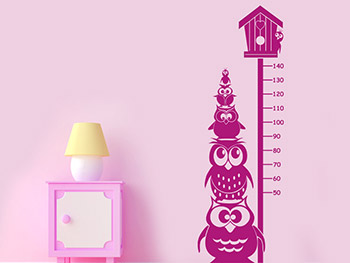 Originelle Messlatte in pink fr das Mdchenzimmer