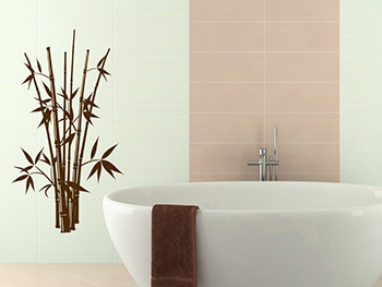 Bambus als Wandtattoo zum Aufkleben im Badezimmer