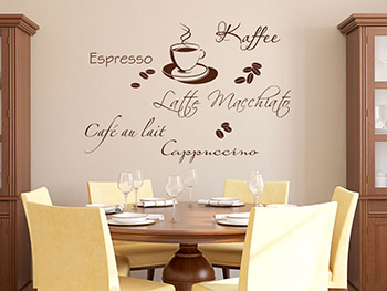 Kaffee Style Wandaufkleber im Esszimmer