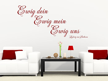Ewig dein... Wandtattoo in rot