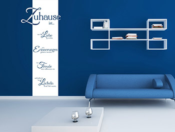 Weies Wandbanner Zuhause...