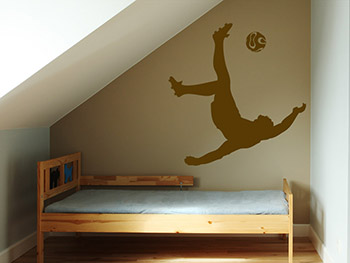 Schuss und Tor! Der Wandtattoo-Fuballer im Kinderzimmer