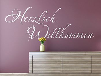 Herzlich Willkommen als kreatives Wandtattoo