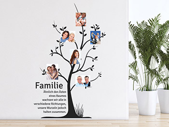 Wandtattoo Fotobaum Familie