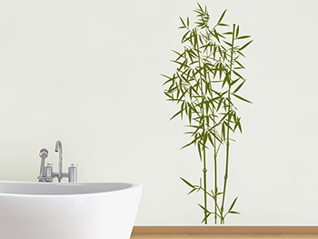 Wandtattoo Feiner Bambus im Badezimmer