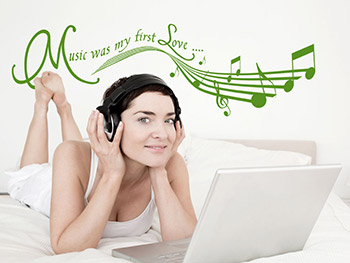 Music Wanddekor sehr stylisch in Farbe