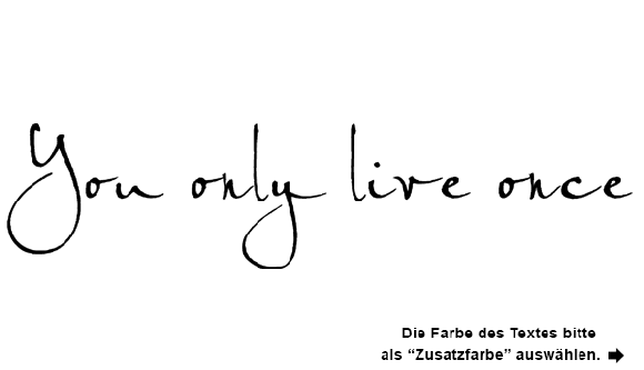Wandtattoo YOLO - You only live once Motivansicht