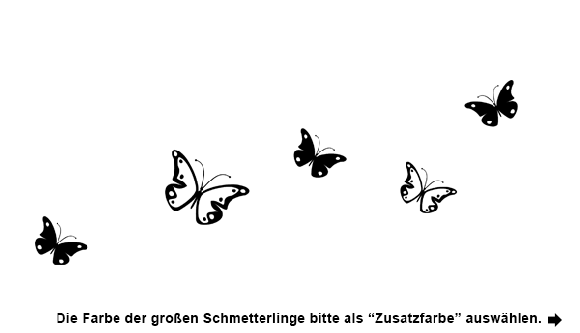 Wandtattoo Bunter Schmetterlingsschwarm Motivansicht