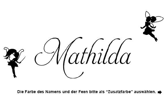 Wandtattoo Anfangsbuchstabe mit Name Motivansicht