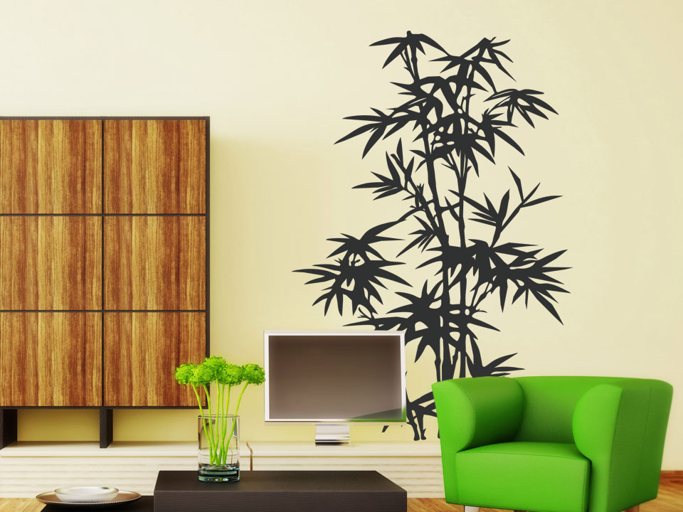 bambus wandtattoo pflanze wohnzimmer wandtattoos asiatisch arten gegend daher verbindet