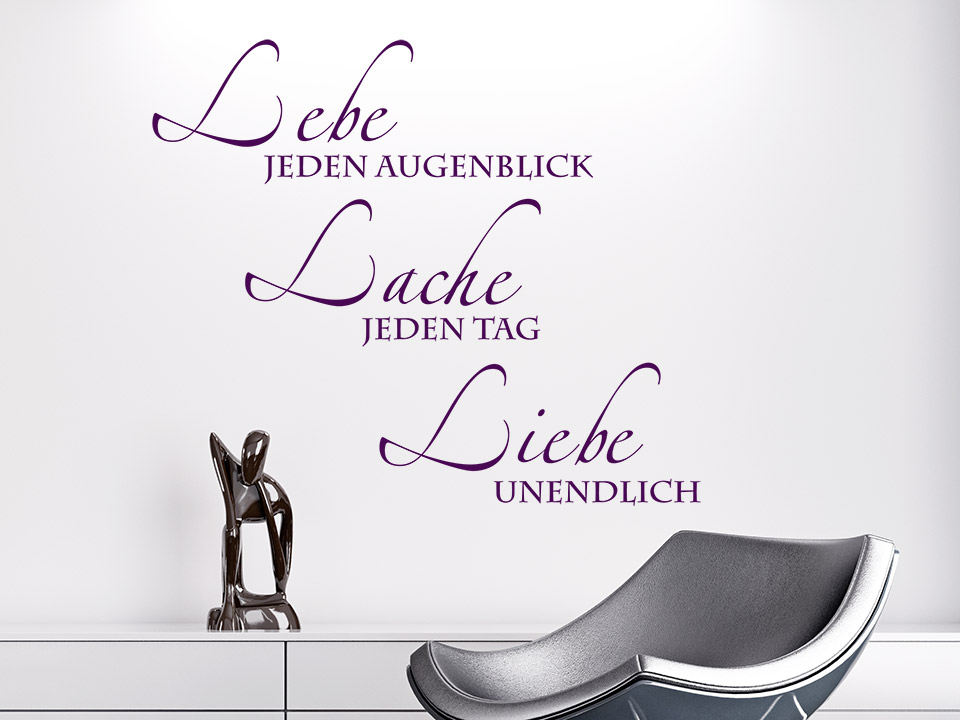 445_0 wandtattoo lebe lache liebe spruch