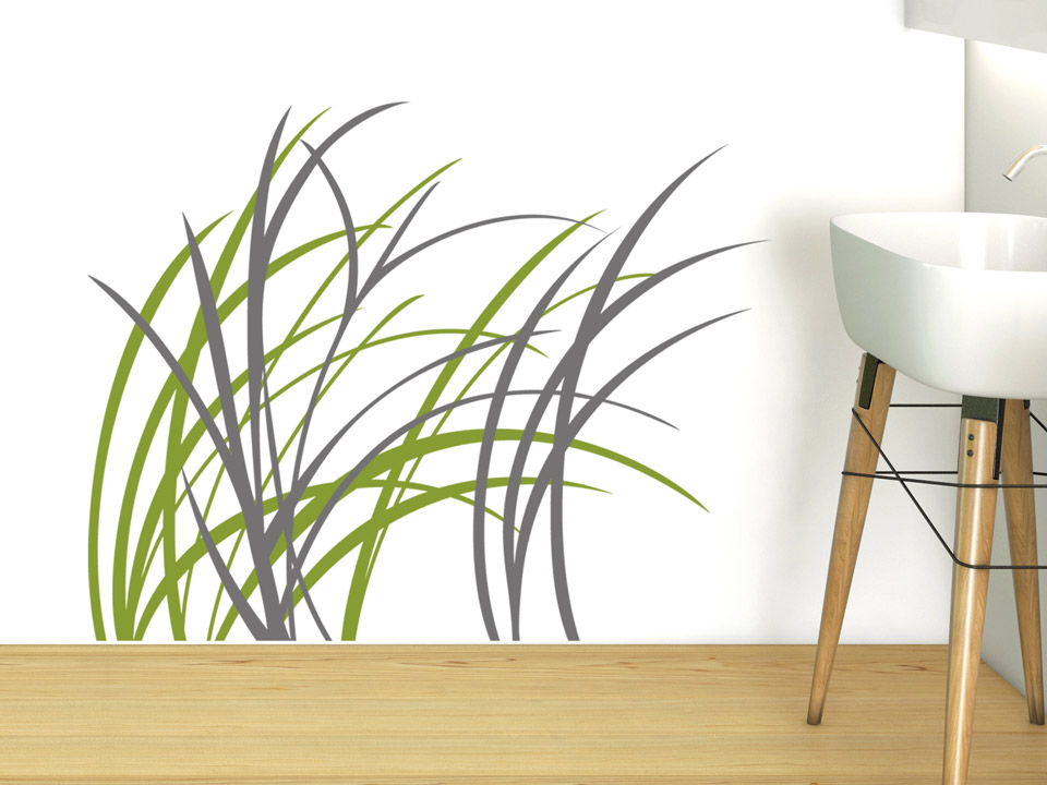 Wandtattoo moderne Grashalme