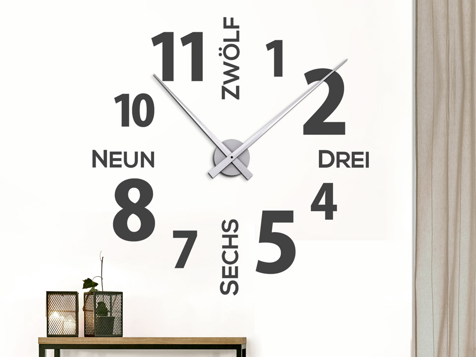 Wandtattoo Designer Wanduhr | Wandtattoo.com