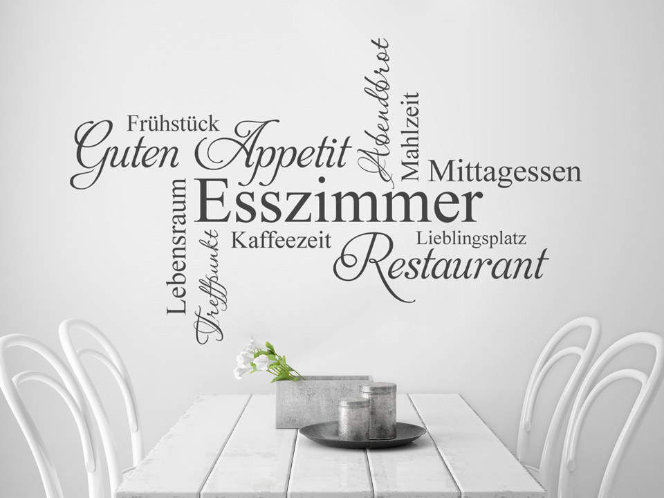 Wandtattoo Esszimmer Worte