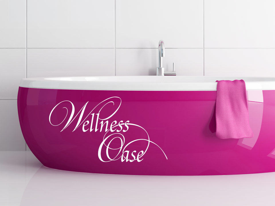 Wandtattoo Wellnessoase fürs Badezimmer