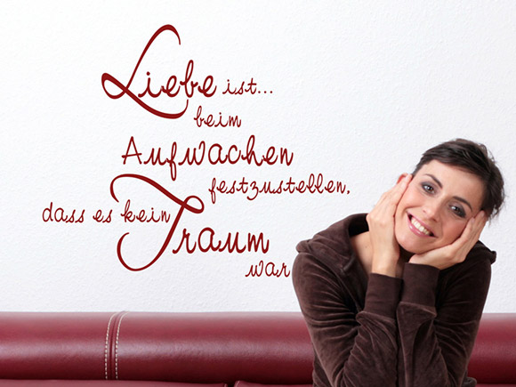 Wandtattoo Liebe ist feststellen, dass es kein Traum war..