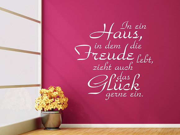 Wandtattoo In ein Haus...