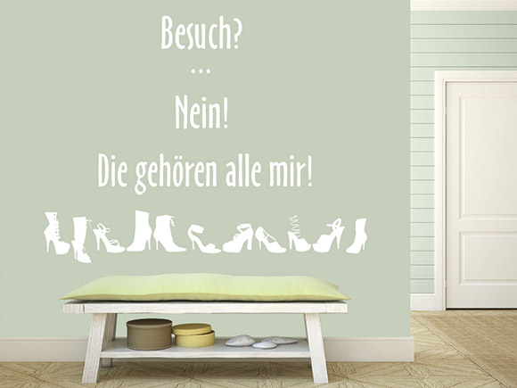Wandtattoo Spruch Schuhtick