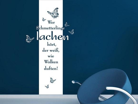 Wandbanner Wer Schmetterlinge...