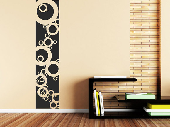 Wandbanner Retro Ringe
