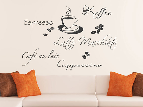 Wandtattoo Kaffee Style