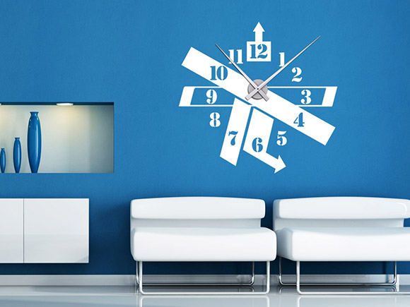 Wandtattoo Uhr Modern