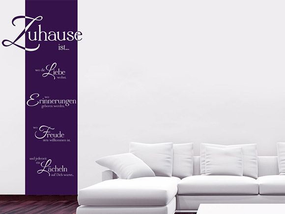 Wandbanner Zuhause...