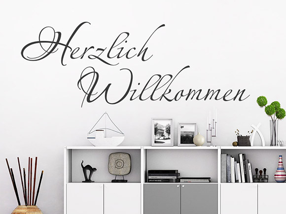 Wandtattoo Verschnrkeltes Willkommen