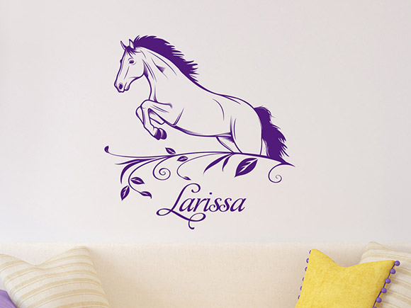 Wandtattoo Pferd mit Namenswunsch
