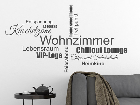 Wandtattoo Wohnzimmer Begriffe