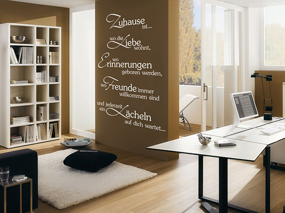 Wandtattoo Zuhause...